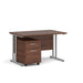 Dams International Straight Desk with 2 Drawer Pedestal SBS212W 1,200 x 800 x 725 mm