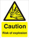 Warning Sign Risk of Explosion Plastic 30 x 20 cm