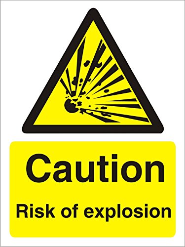 Warning Sign Risk of Explosion Vinyl 40 x 30 cm