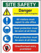 Construction Site Sign Site Safety Fluted Board 60 x 45 cm