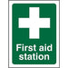 First Aid Station Sign Vinyl 20 x 15 cm