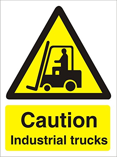 Warning Sign Industrial Trucks Vinyl 30 x 20 cm