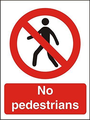 Prohibition Sign No Pedestrians Vinyl 20 x 15 cm