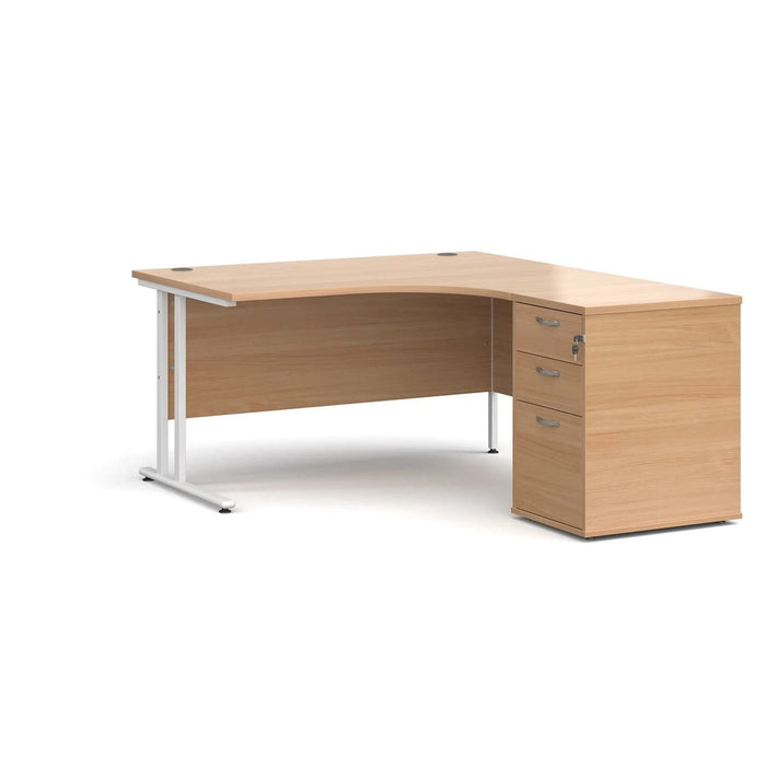 Dams International Desk with Pedestal EBWH14RB 1,400 x 1,626 x 725 mm