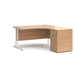 Dams International Desk with Pedestal EBWH14RB 1,400 x 1,626 x 725 mm