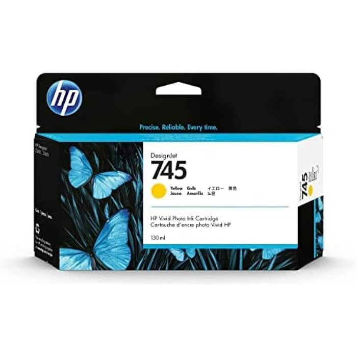HP 745 - 130 ml - yellow - original - DesignJet - ink cartridge - for DesignJet HD Pro MFP, Z2600 PostScript, Z5600 PostScript