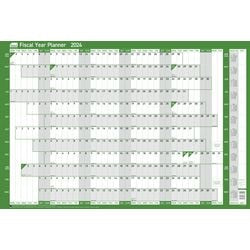 SASCO Fiscal Annual Planner Mounted 2024 Landscape Green English 91.5 x 61 cm
