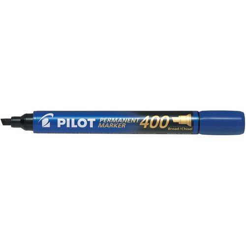 Pilot 400 Permanent Marker Broad Chisel 1.5 mm Blue Non Refillable Pack of 12