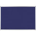 Viking Notice Board Non Magnetic Wall Mounted Felt 90 (W) x 60 (H) cm Aluminium Blue