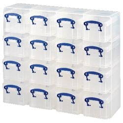 Really Useful Box Plastic Storage Organiser 0.3 Litre 16 Drawer