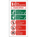 Fire Extinguisher Sign Foam Spray Vinyl 10 x 20 cm