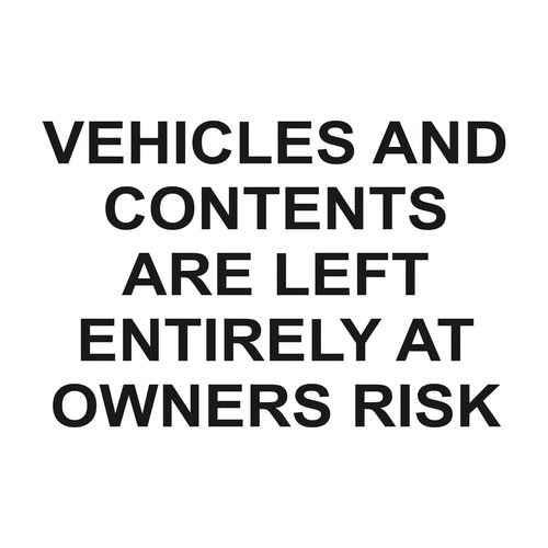 Mandatory Sign Disclaimer PVC 30 x 20 cm