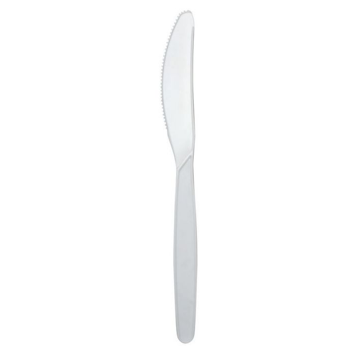 Plastico CPD90172 Plastic Knives, White, Pack of 100