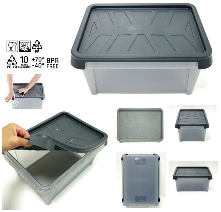 SmartStore Dry Storage Box With Lid 33 L Grey 40 x 50 x 27 cm