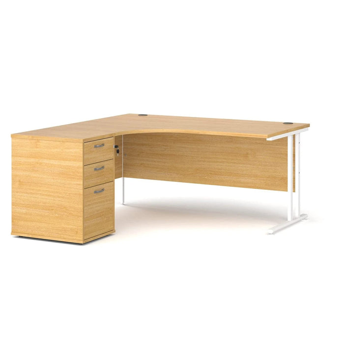 Dams International Desk with Pedestal EBWH16LO 1,600 x 1,626 x 725 mm