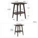 Novogratz Accent tables 2562801COMNUK Walnut 549.3 (W) x 476.3 (D) x 600.1 (H) mm