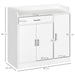 HOMCOM Storage Cabinet 838-221WT MDF (Medium-Density Fibreboard)