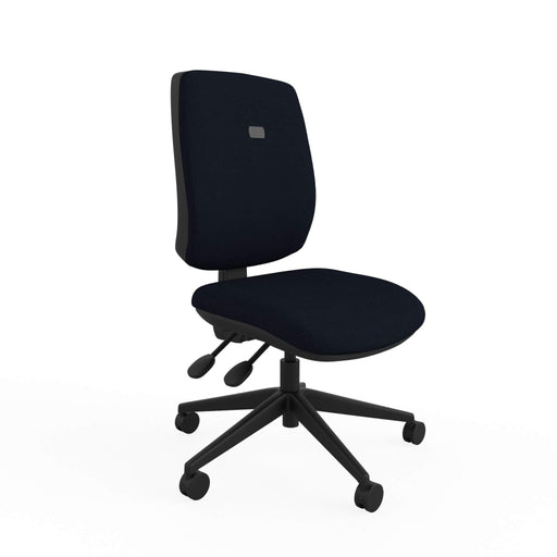 Knee Tilt Task Office Chair Without Arms Ergonomic Home Black Seat Medium Back