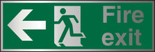 Fire Exit Sign Left Arrow Aluminium 15 x 45 cm