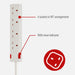 brennenstuhl 4-Way Extension Lead UK with Neon Indicator 10m White