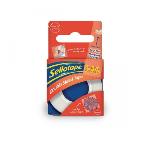 Sellotape Double Sided Tape 15mm x 5m White