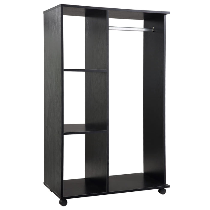 HOMCOM Open Wardrobe Cabinet Black