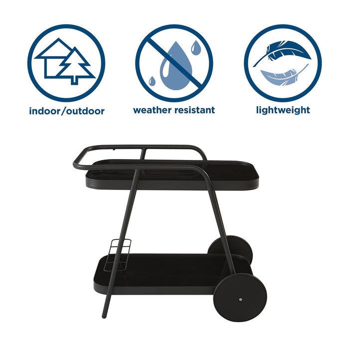 Novogratz 88191CHC1E Metal Outdoor Cart