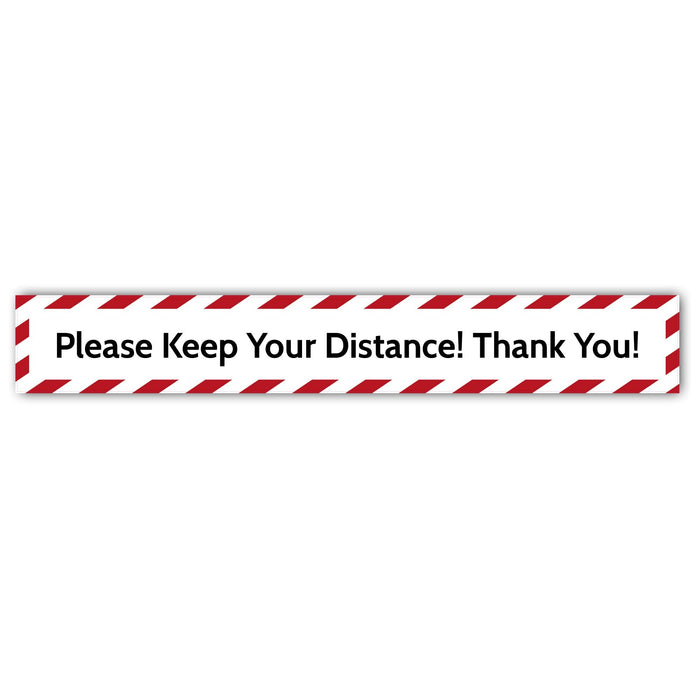 Trodat Floor Sticker Please keep your distance! Thank you! Vinyl 70 x 10 cm