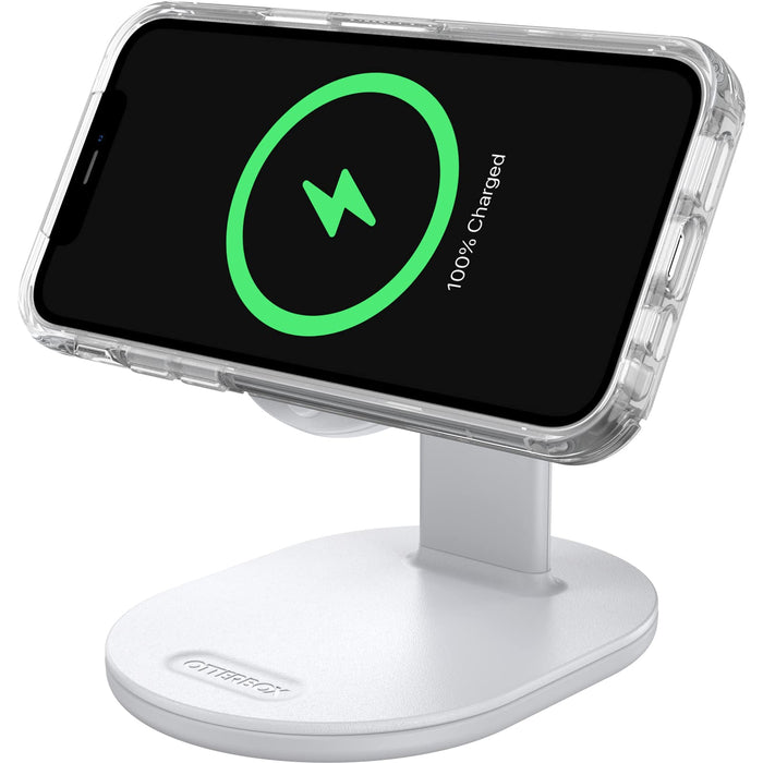 OtterBox - Wireless charging stand - for magsafe - 7.5 Watt - PD 2.0, PD 3.0 - lucid dreamer (white) - for Apple AirPods with MagSafe Charging Case, AirPods Pro, iPhone 12, 13, 14