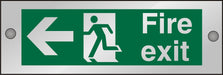 Fire Exit Sign Man Running with Left Arrow Self Adhesive Green Acrylic 10 x 30 cm