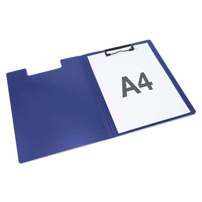Rapesco Foldover Clipboard A4, PP (Polypropylene) Blue Portrait 1698 Pack of 4