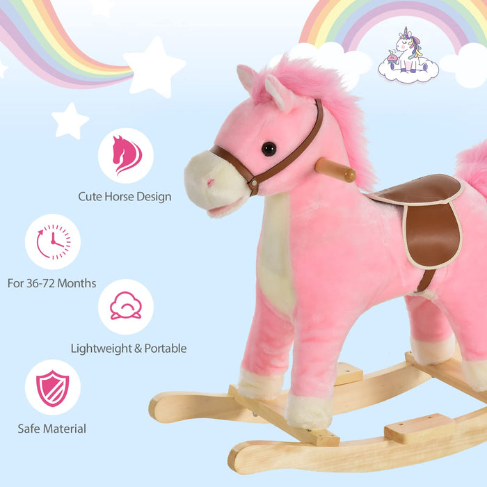 HOMCOM Rocking Horse 330-109PK 610 mm 325 mm 650 mm Pink