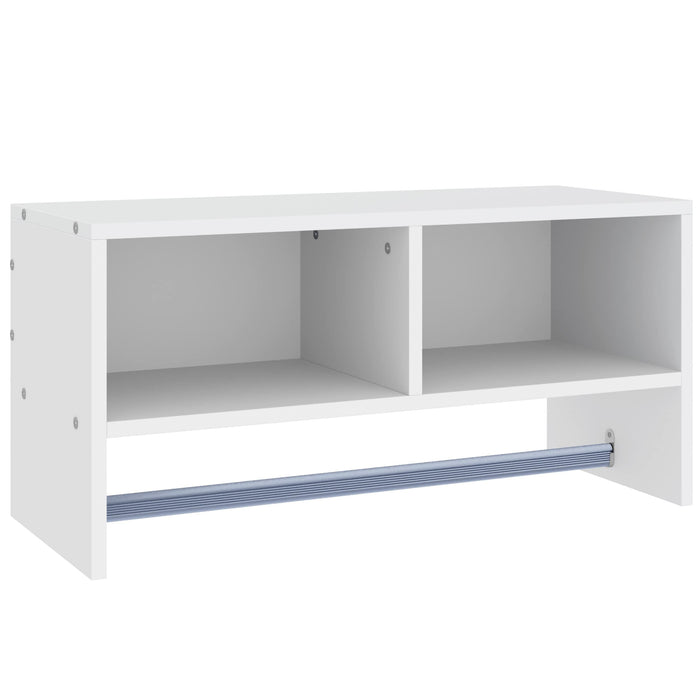 HOMCOM Storage Hat Rack 831-048WT Particle Board White 720 mm x 290 mm x 350 mm