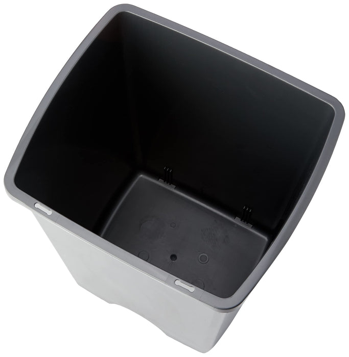 ADDIS Bin Base Rolltop Metallic Silver 27 x 30 x 40 cm