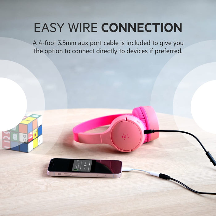 Belkin SOUNDFORM Wireless Kids Mini Headphones Pink