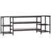 HOMCOM TV Stand Particle Board,Steel Black 140 x 40 x 50 cm
