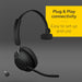 Jabra Evolve2 65 MS Mono - Headset - on-ear - convertible - Bluetooth - wireless - USB-C - noise isolating - black - Certified for Microsoft Teams