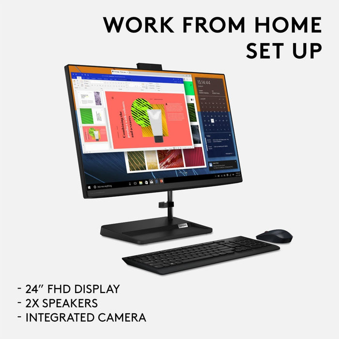 Lenovo IdeaCentre 3 23.8 Inch AMD Ryzen 3 5300U 4GB RAM 512GB AMD Radeon Graphics Windows 11 Home All in One PC