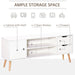 HOMCOM TV stand White 280 x 444 mm
