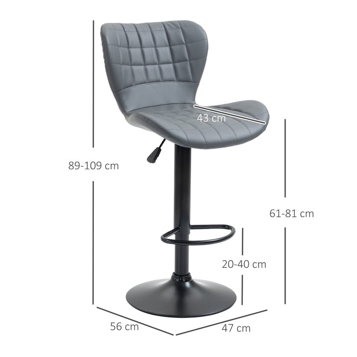 HOMCOM Bar Stool 835-544V70 Grey