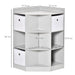 HOMCOM Kids Storage Cabinet 311-044GY Grey 57.4 (W) x 57.4 (D) x 94 (H) mm MDF, Melamine, Non-woven fabric