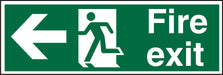 Fire Exit Sign Man Running with Left Arrow Acrylic Green, White 10 x 30 cm