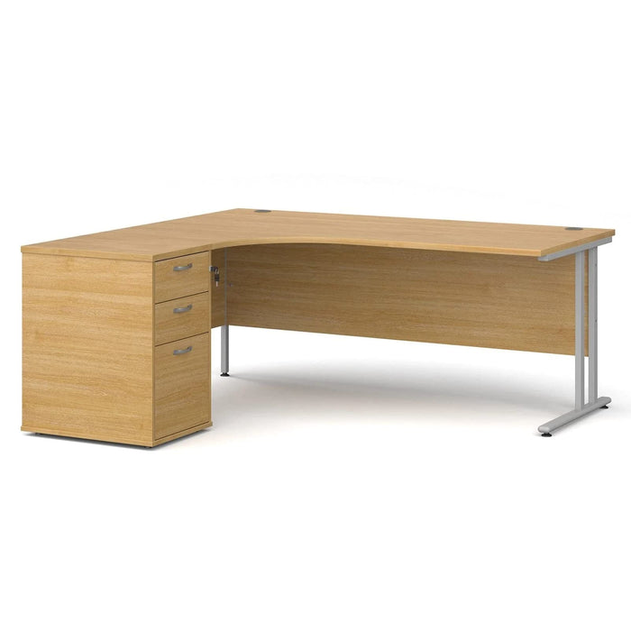 Dams International Desk with Pedestal EBS18LO 1,800 x 1,626 x 725 mm