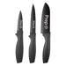 MasterChef Knife Set Stainless Steel Non-Stick Coating Black, White Set of 3