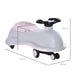HOMCOM Ride on Wiggle Car with LED Flashing Wheels Grey,Pink