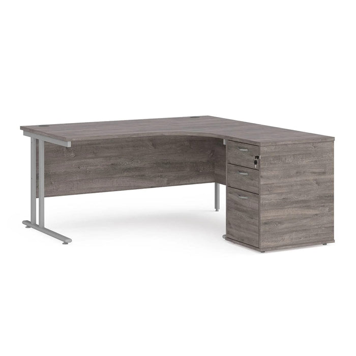 Dams International Desk with Pedestal EBS16RGO 1,600 x 1,626 x 725 mm