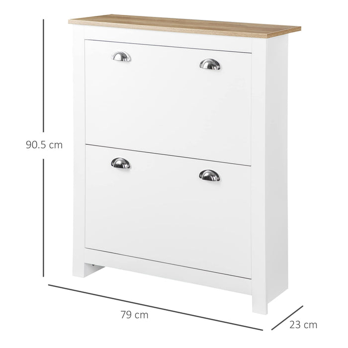 HOMCOM Shoe Cabinet White 230 x 905 mm