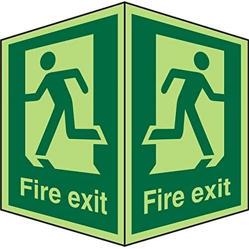 Fire Exit Sign with Different Directions Plastic 30 x 20 cm