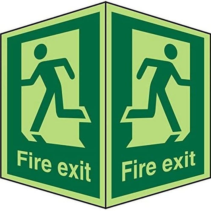 Fire Exit Sign with Different Directions Plastic 30 x 20 cm