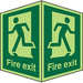 Fire Exit Sign with Different Directions Plastic 30 x 20 cm